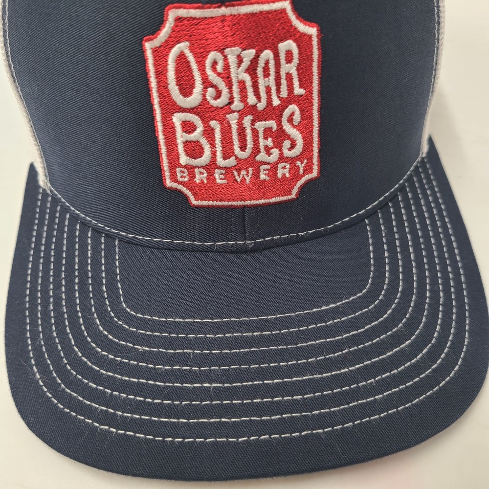 Oskar Blues Brewery Hat Snapback Trucker Mesh Richardson Blue White Red Beer Men - Picture 4 of 14